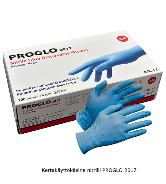 Nitriilikertakäyttökäsine, puuteriton